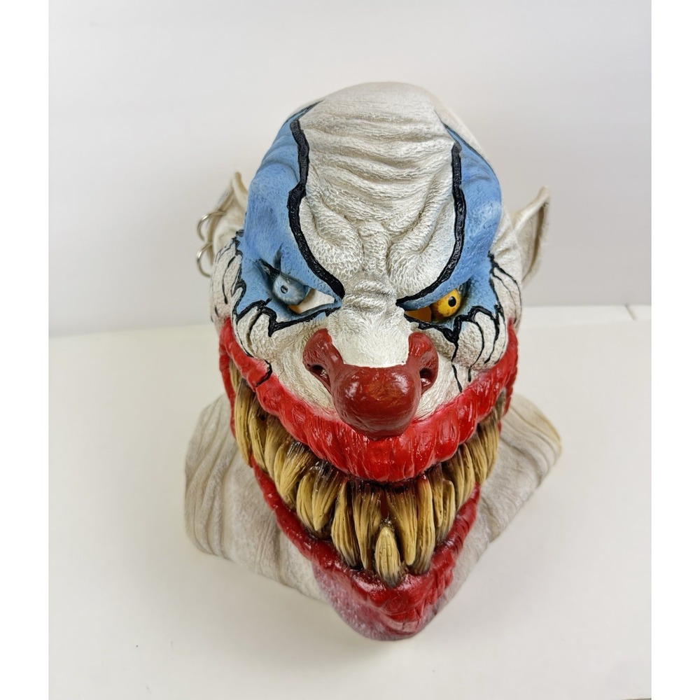 Psycho Murder Clown Latex Mask Adult One Size Halloween Costume Rubies 2010 - Picture 1 of 11